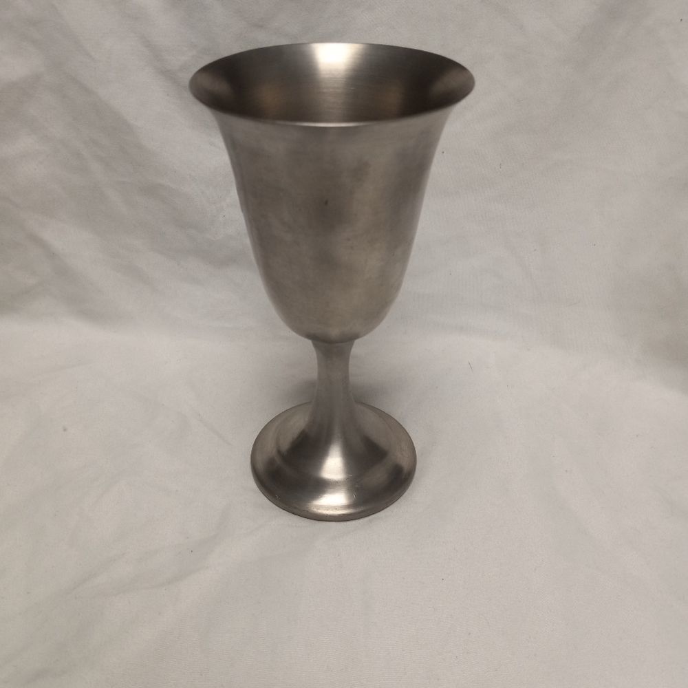 Vintage LEONARD PEWTER Wine Glass Goblet wine Glass